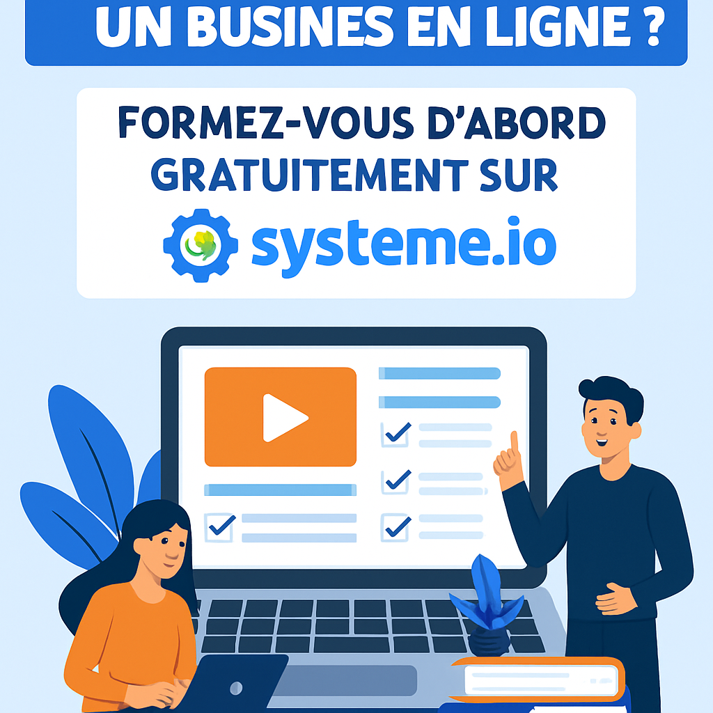Vous voulez créer un business en ligne ? Formez-vous d’abord gratuitement sur Systeme.io