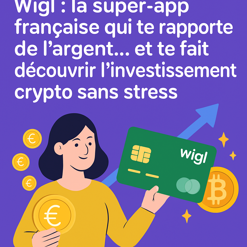 Wigl : la super-app française qui te rapporte de l’argent… et te fait découvrir l’investissement crypto sans stress