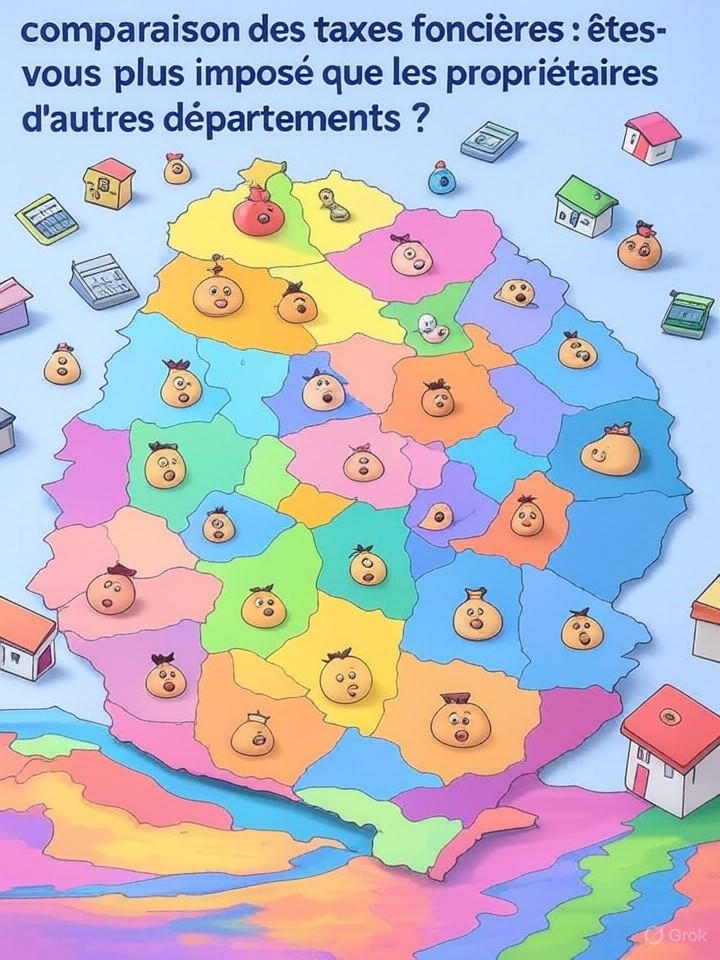 découvrez si vous payez plus ou moins de taxe foncière que les propriétaires d'autres départements grâce à notre carte interactive et notre analyse comparative à jour.