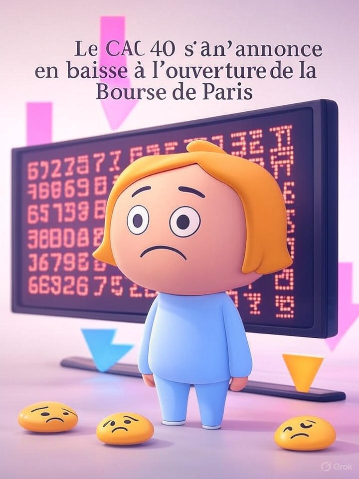 découvrez les prévisions d'ouverture de la bourse de paris avec un cac 40 attendu en baisse. analyse des facteurs influençant la tendance du marché ce matin.