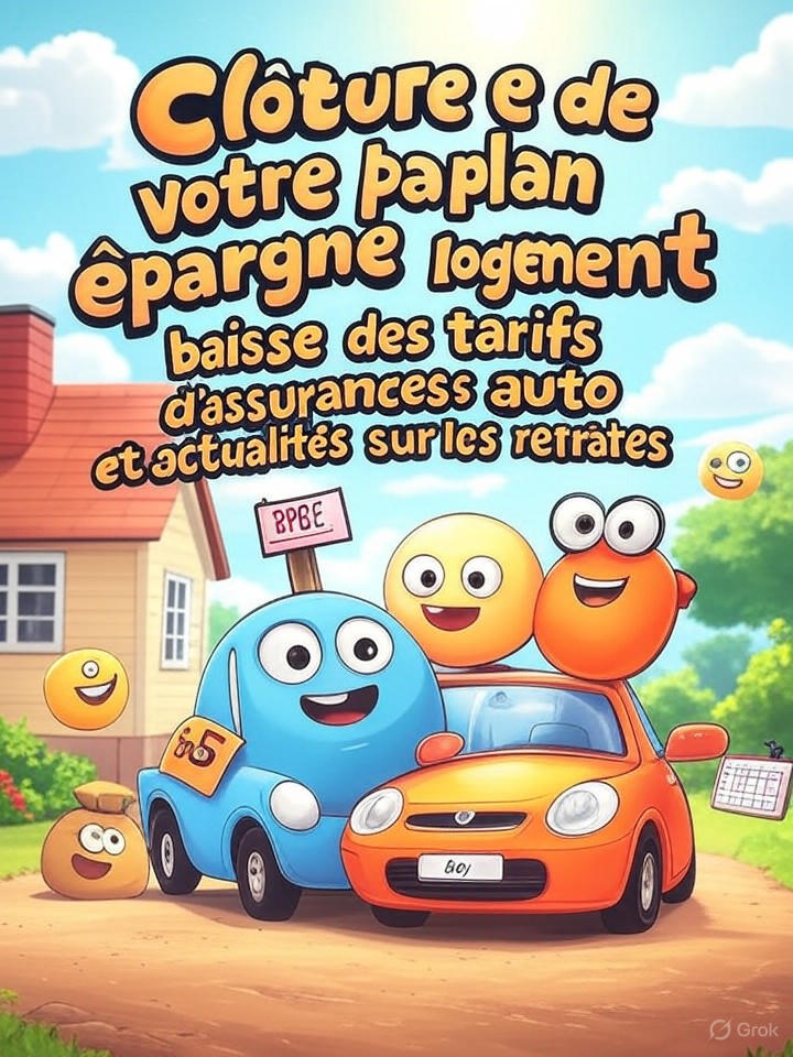 ClĂ´ture de votre Plan Épargne Logement, baisse des tarifs d’assurances auto et actualitĂ©s sur les retraites : les 5 incontournables de la semaine dĂ©couvrez les 5 infos Ă ne pas manquer cette semaine : clĂ´ture du plan Ă©pargne logement, baisse des tarifs d’assurances auto, nouveautĂ©s sur les retraites et autres actualitĂ©s essentielles pour mieux gĂ©rer vos finances.