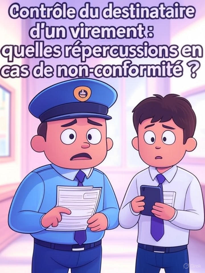 ContrĂ´le du destinataire d’un virement : quelles rĂ©percussions en cas de non-conformitĂ© ? dĂ©couvrez les consĂ©quences possibles en cas de non-conformitĂ© lors du contrĂ´le du destinataire d'un virement. comprenez les risques et les responsabilitĂ©s liĂ©s Ă la vĂ©rification des informations du bĂ©nĂ©ficiaire pour sĂ©curiser vos transactions.