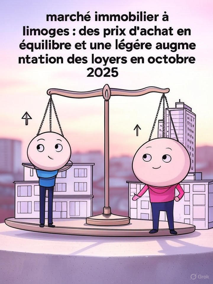 MarchĂ© immobilier Ă Limoges : Des prix d’achat en Ă©quilibre et une lĂ©gĂšre augmentation des loyers en octobre 2025 dĂ©couvrez l'Ă©volution du marchĂ© immobilier Ă limoges en octobre 2025 : des prix d'achat stables et une lĂ©gĂšre hausse des loyers, un contexte favorable pour investisseurs et acquĂ©reurs.