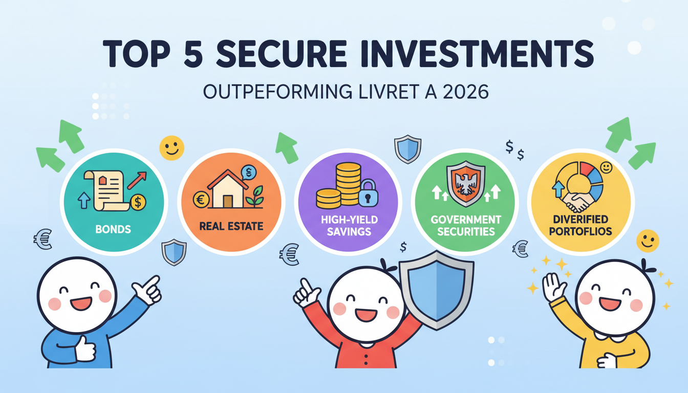 découvrez notre classement des 5 placements sécurisés qui offriront de meilleurs rendements que le nouveau taux du livret a en 2026, pour faire fructifier votre épargne en toute sécurité.