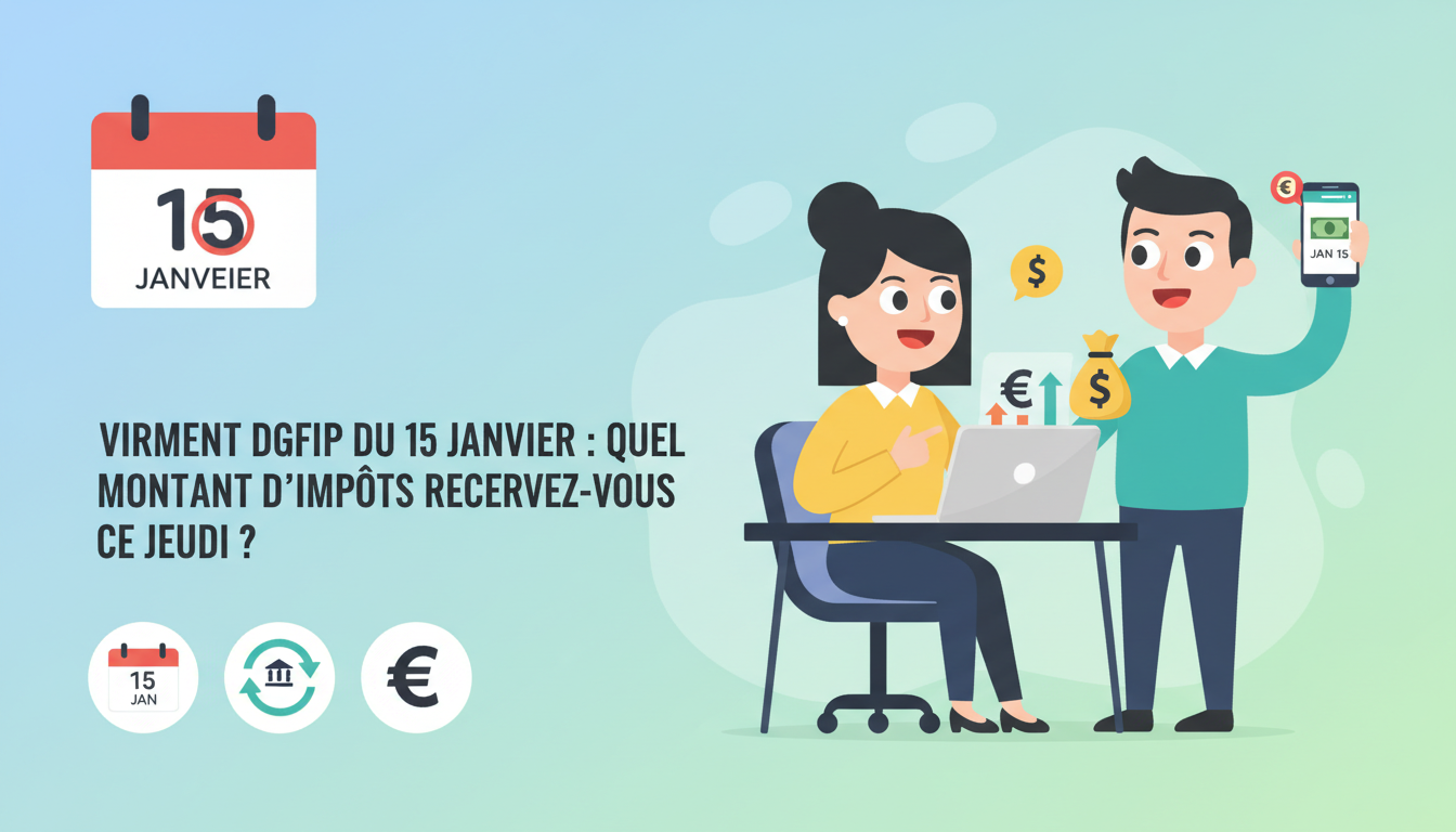 découvrez le montant exact du virement dgfip prévu le 15 janvier et sachez combien d'impôts vous recevrez ce jeudi. toutes les informations pour bien comprendre votre remboursement.