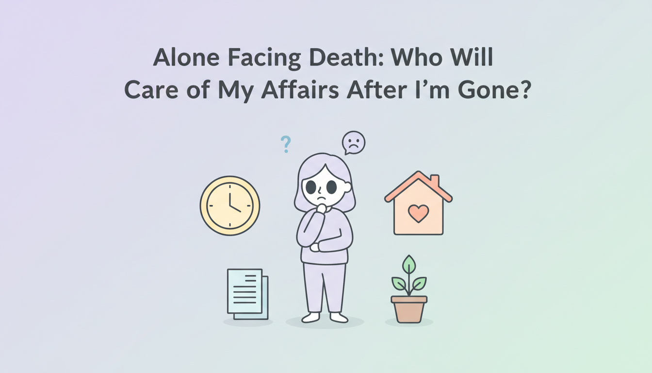 découvrez comment organiser la gestion de vos biens et affaires après votre départ, pour assurer leur prise en charge en toute sérénité lorsque vous serez seul face à la mort.