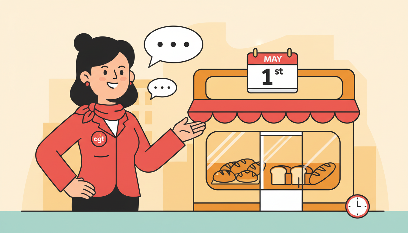 la cheffe de la cgt reconnaît l'importance d'ouvrir les boulangeries le 1er mai, soulignant un équilibre entre droits des travailleurs et besoins des consommateurs.