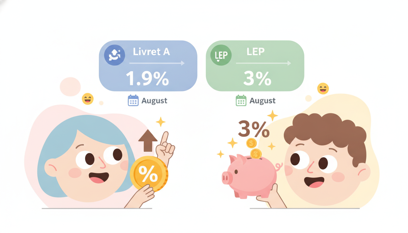 découvrez la revalorisation du livret a à 1,9 % dès le 1er août et la possible hausse du lep à 3 %, des taux avantageux pour épargner efficacement.