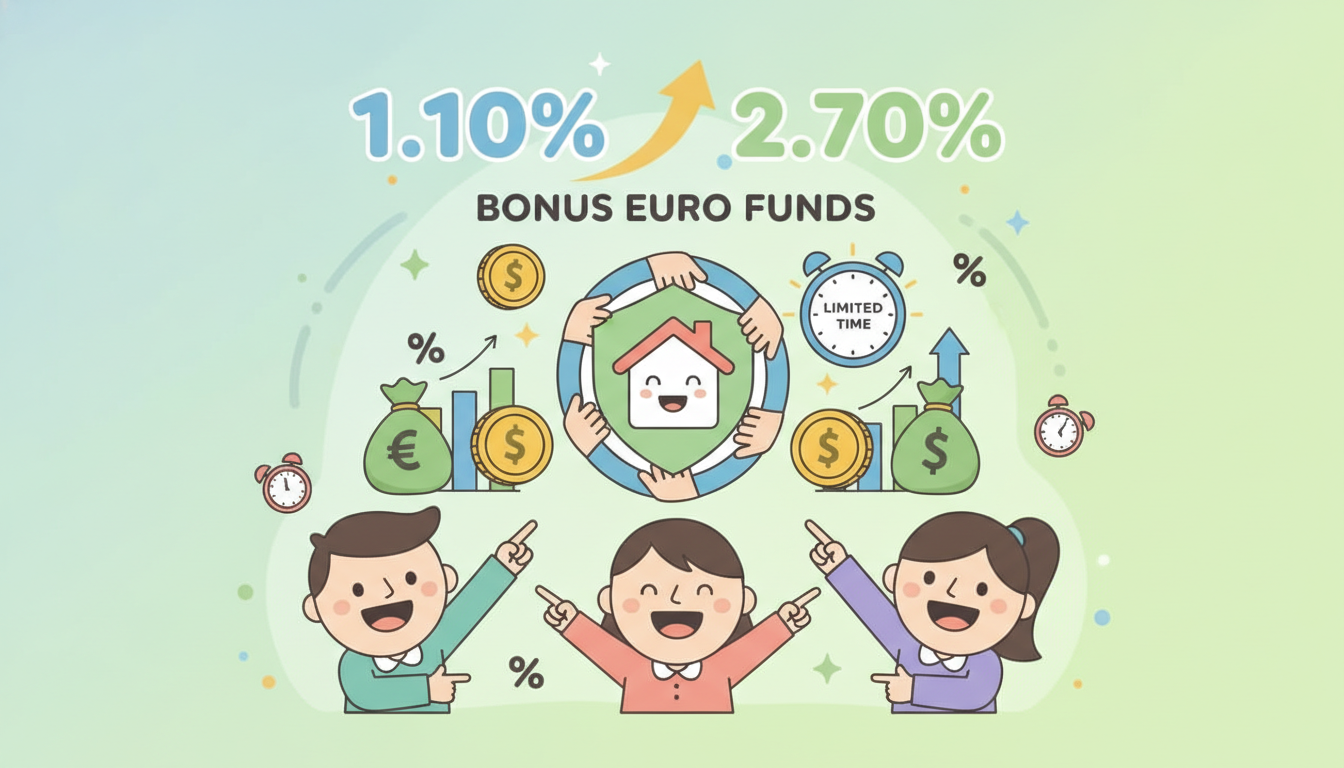 profitez de bonus exceptionnels de 1,10% à 2,70% sur les fonds euros avec notre assurance vie, offre valable pour une durée limitée. ne manquez pas cette opportunité unique d'optimiser votre épargne en toute sécurité.