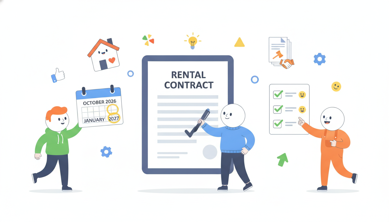 Immobilier : Les contrats de location évoluent avec des nouveautés en octobre 2026 et janvier 2027 découvrez les nouvelles évolutions des contrats de location immobilière prévues pour octobre 2026 et janvier 2027, et préparez-vous aux changements réglementaires à venir.
