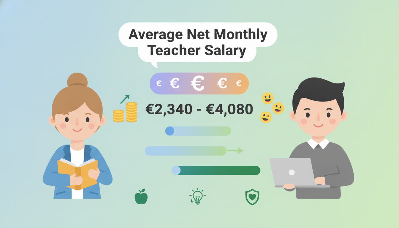 découvrez le salaire moyen d'un professeur en france, allant de 2 340 € à 4 080 € nets par mois, selon l'expérience et le niveau d'enseignement.